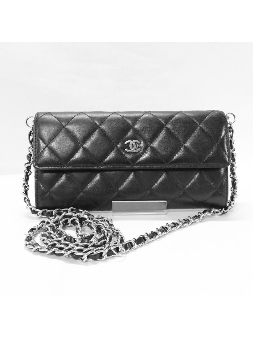 Chanel Quilted Wallet Lambskin Black